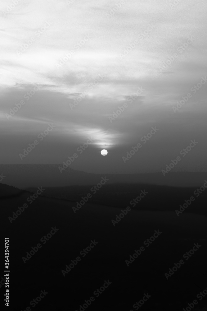 Fototapeta premium sunset at panna tiger reserve 