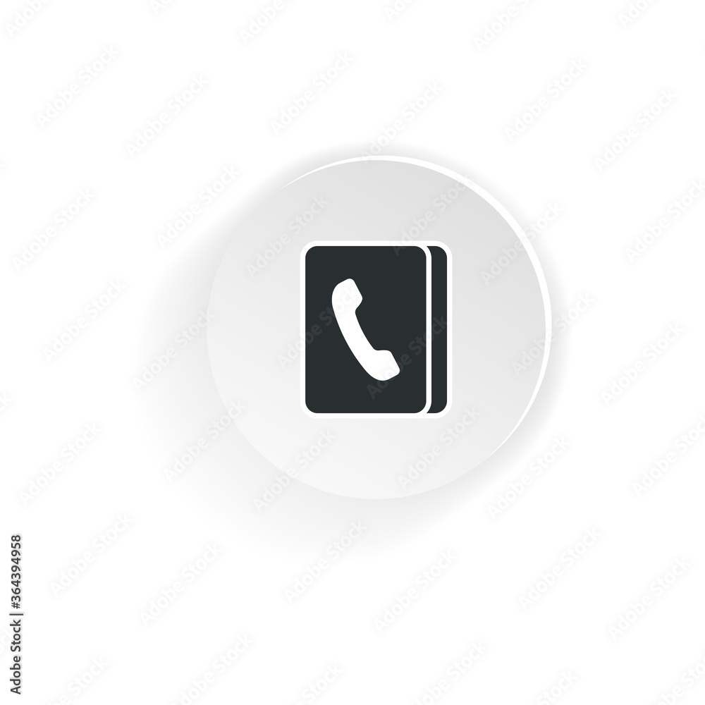Phone book icon. Address and contact book. Vector on isolated white background. EPS 10 Phone book icon. Address and contact book. Vector on isolated white background. EPS 10