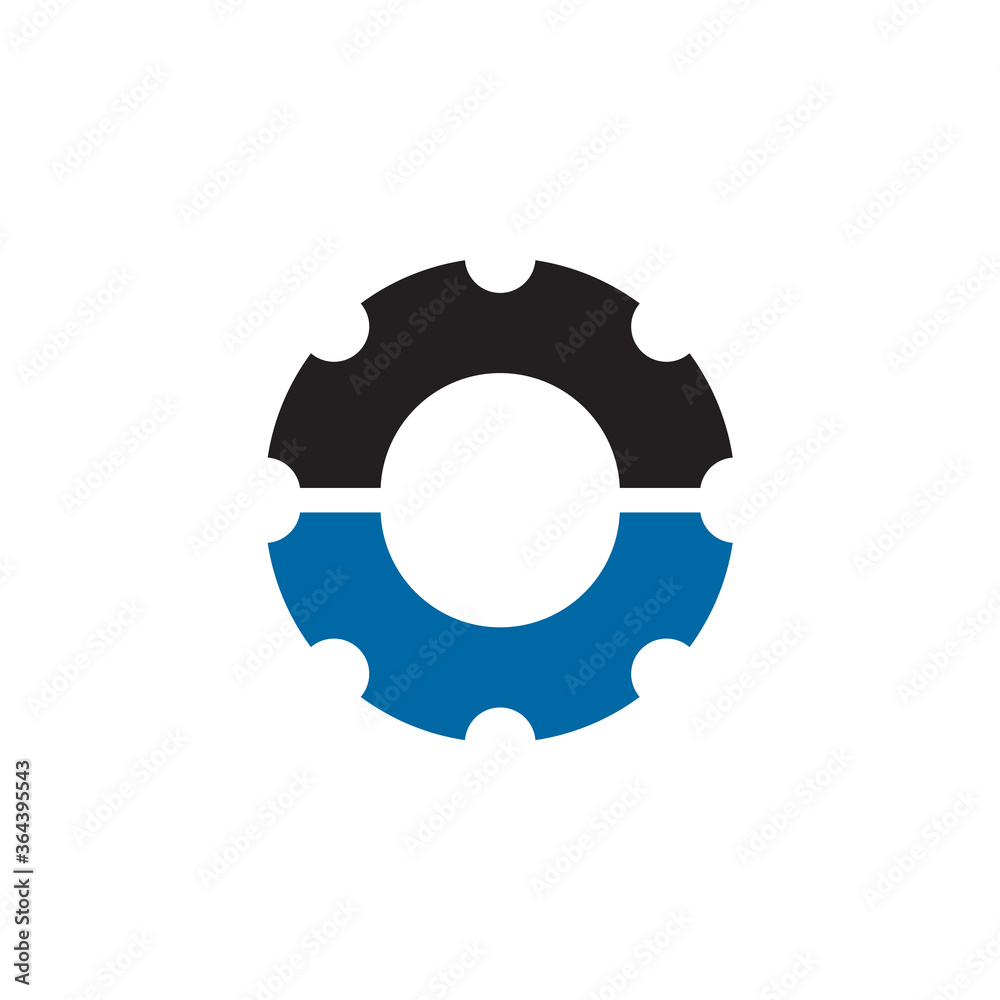 Gear industrial logo design template