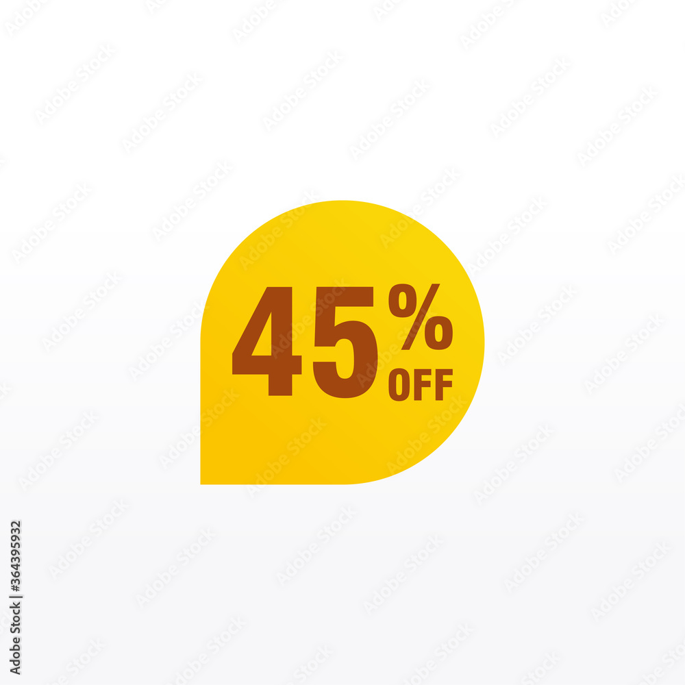 45 discount, Sales Vector badges for Labels, , Stickers, Banners, Tags, Web Stickers, New offer. Discount origami sign banner