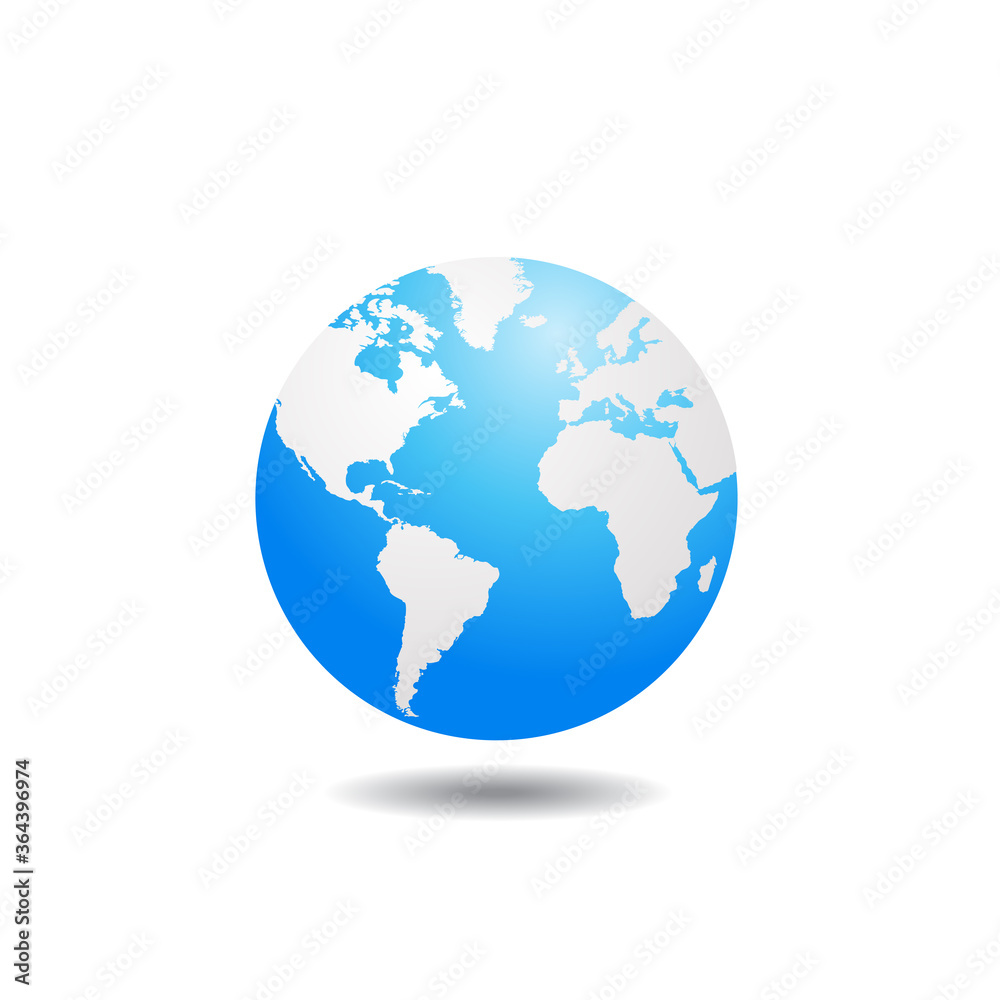 world globe vector illustration