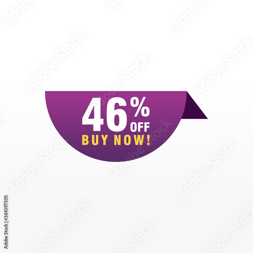 46 discount, Sales Vector badges for Labels, , Stickers, Banners, Tags, Web Stickers, New offer. Discount origami sign banner © Catharsis