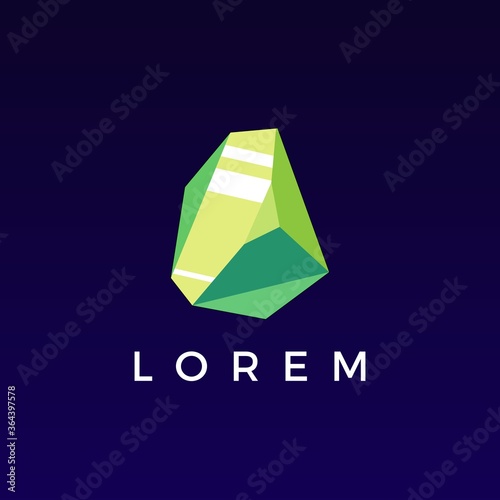stone gems logo vector icon illustration