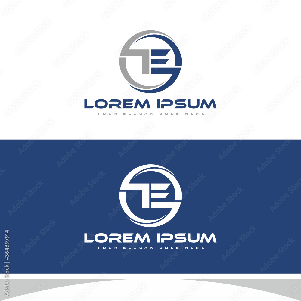 Obraz premium TE Initial Logo Design Vector Illustration