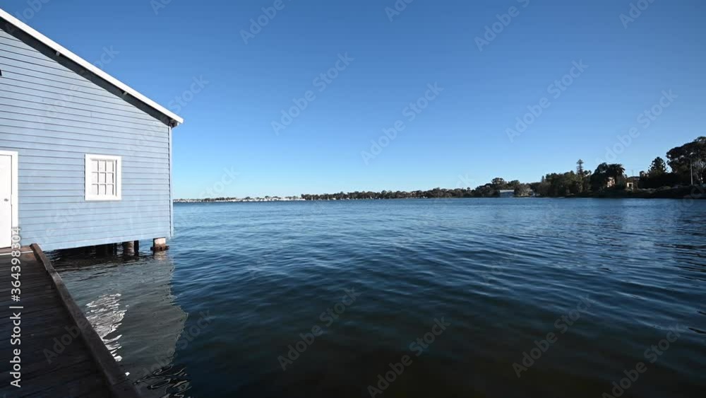 Panning to the Blue Boat House in Perth Western Australia