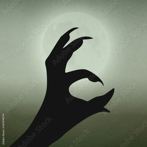 A Devil's Claws Under The Moonlight Illustration photo