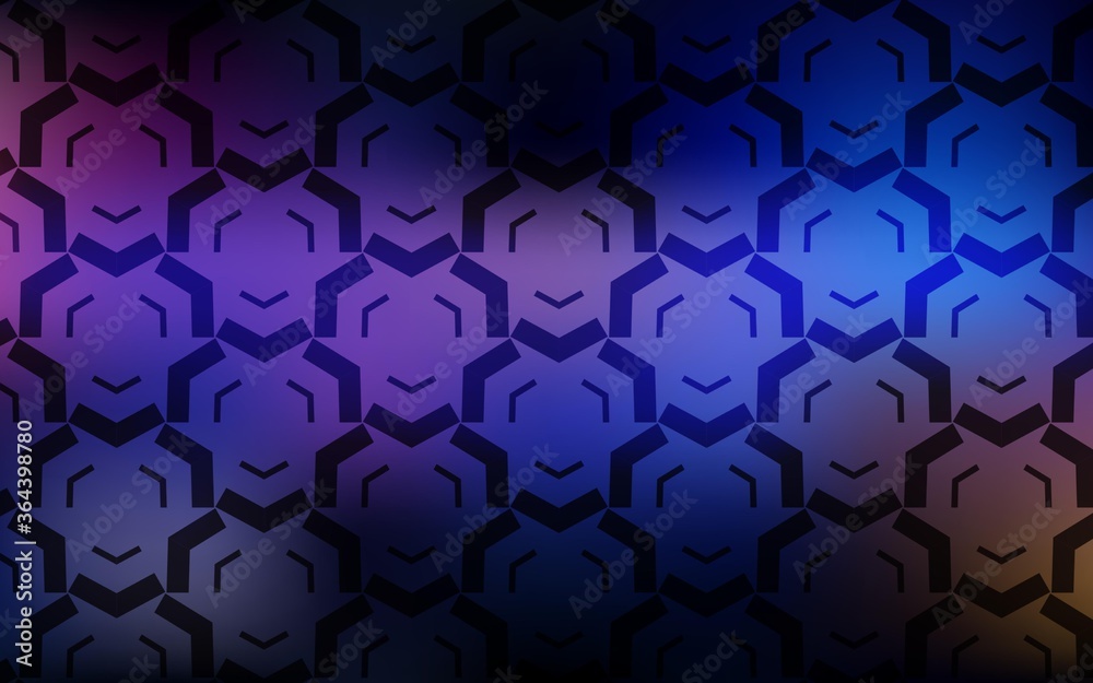 Fototapeta premium Dark Pink, Blue vector template with curved lines. Colorful geometric sample with gradient lines. Colorful wave pattern for your design.