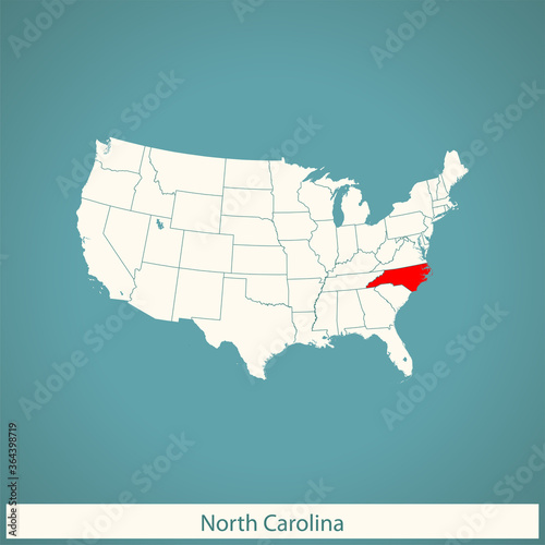 map of North Carolina