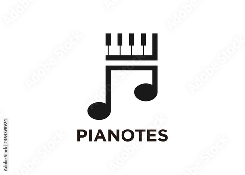 Piano Music Composer Logo Design inspiration