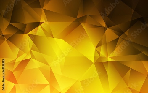Dark Orange vector low poly layout. A sample with polygonal shapes. Template for cell phone's backgrounds.