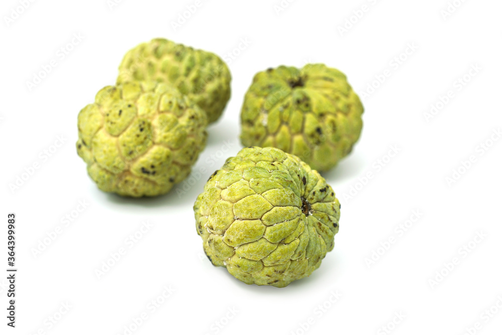 Fresh from nature organic Sugar apple isolated on white. Fresh from nature organic Sugar apple isolated on white.