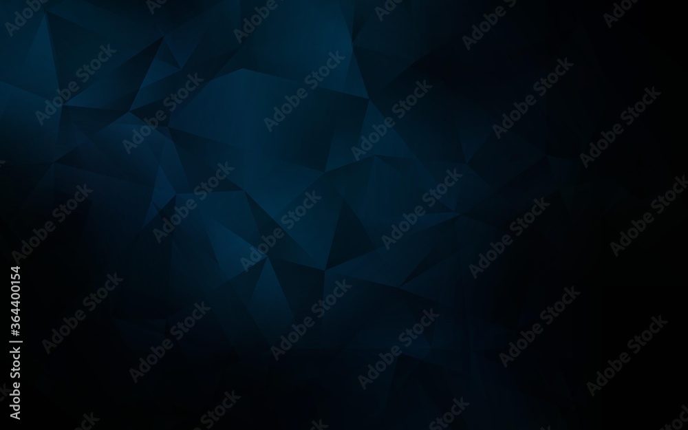 Dark BLUE vector gradient triangles template. A sample with polygonal shapes. Pattern for a brand book's backdrop.