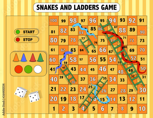 Ladder snakes game,Funny frame for children