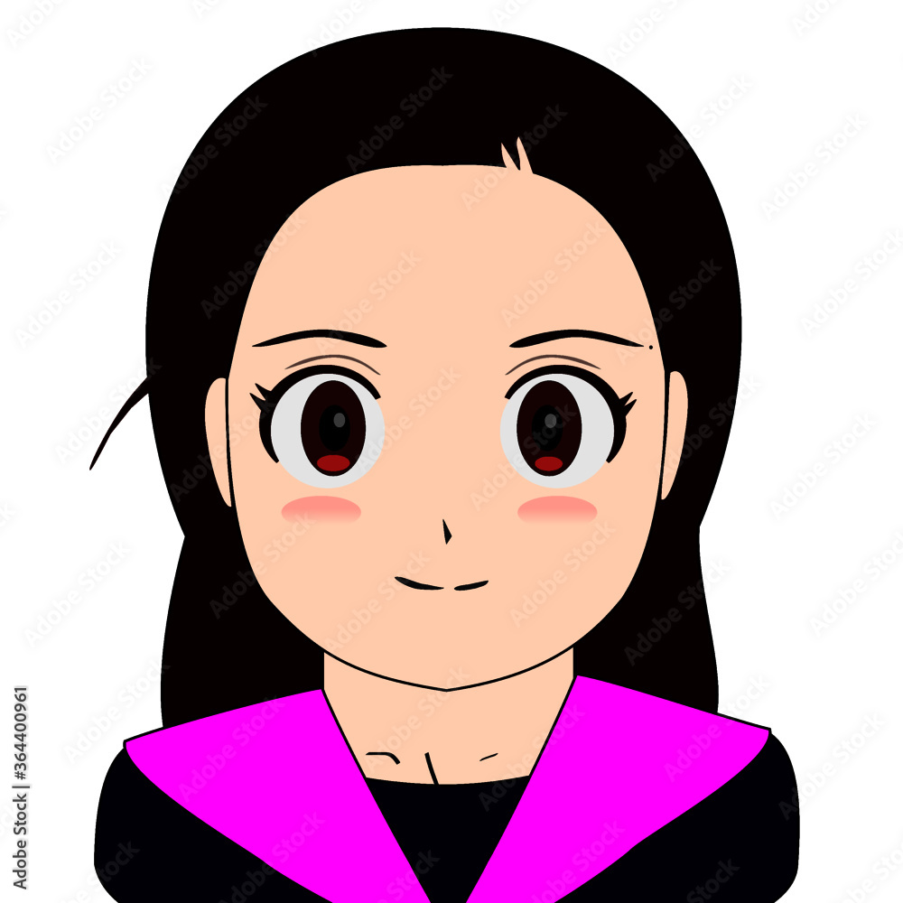 A cute and chubby anime girl with a blushing face. Suitable for receptionist and online chat support. A cute and chubby anime girl with a blushing face. Suitable for receptionist and online chat support.