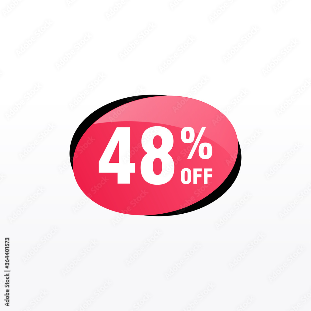 48 discount, Sales Vector badges for Labels, , Stickers, Banners, Tags, Web Stickers, New offer. Discount origami sign banner