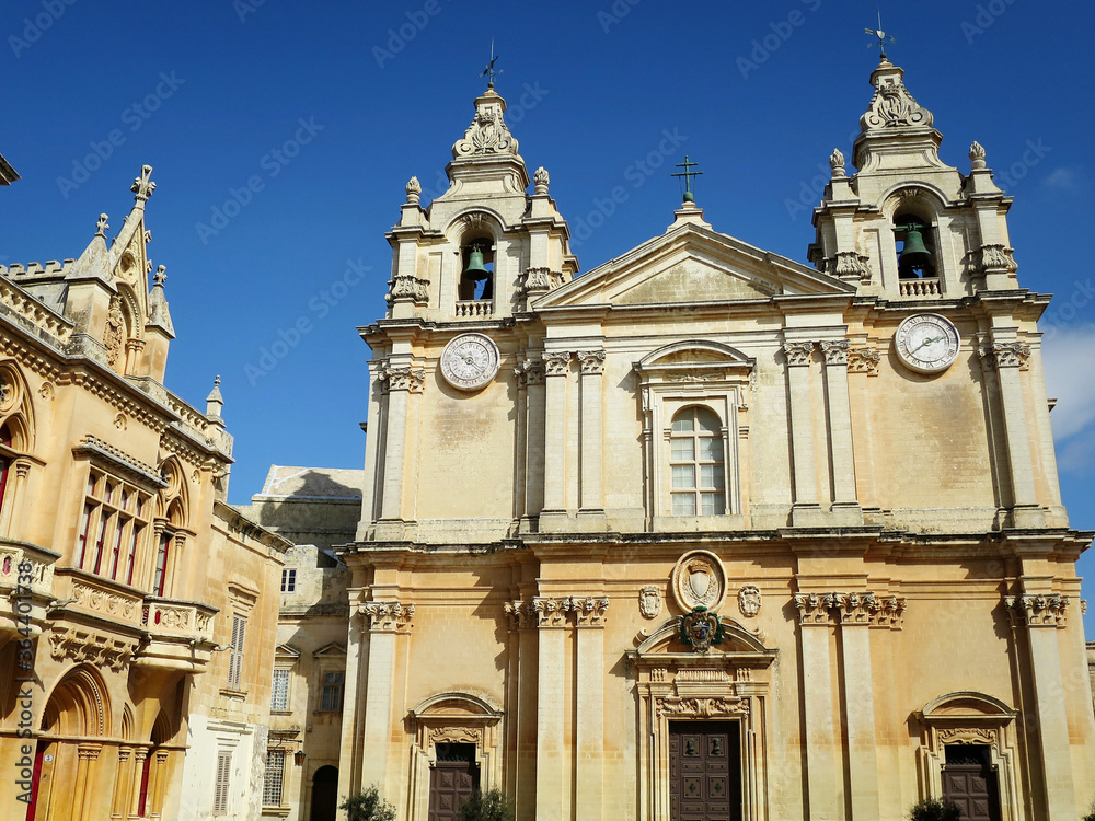 The St. Paul's Cathedral in Mdina, MALTA