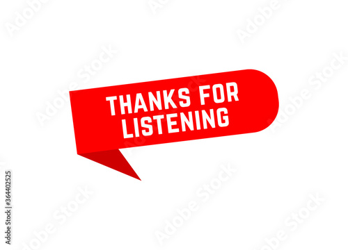 thanks for listening stamp vector