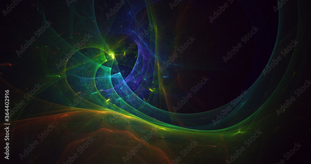 Fototapeta premium 3D rendering abstract multicolor fractal light background