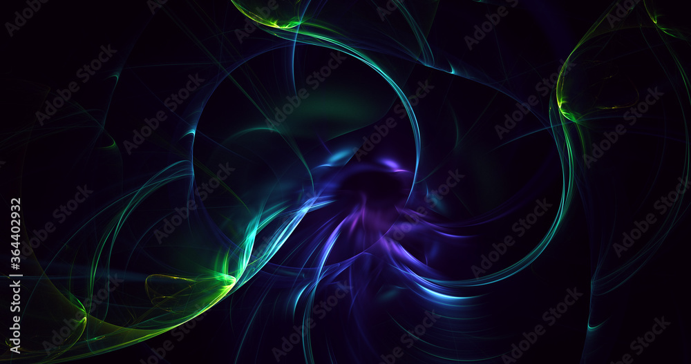 Fototapeta premium 3D rendering abstract multicolor fractal light background