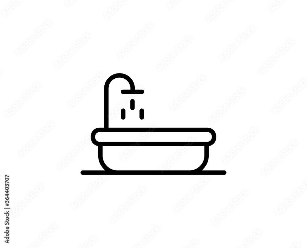 Bath flat icon Bath flat icon