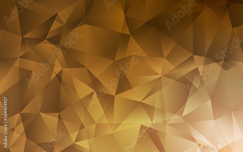 Dark Orange vector shining triangular background. Shining polygonal illustration, which consist of triangles. A new texture for your web site.