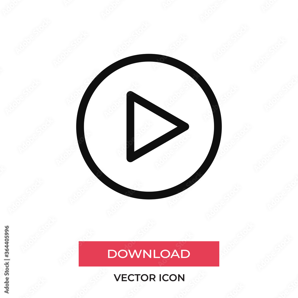 Play icon vector. Media sign Play icon vector. Media sign
