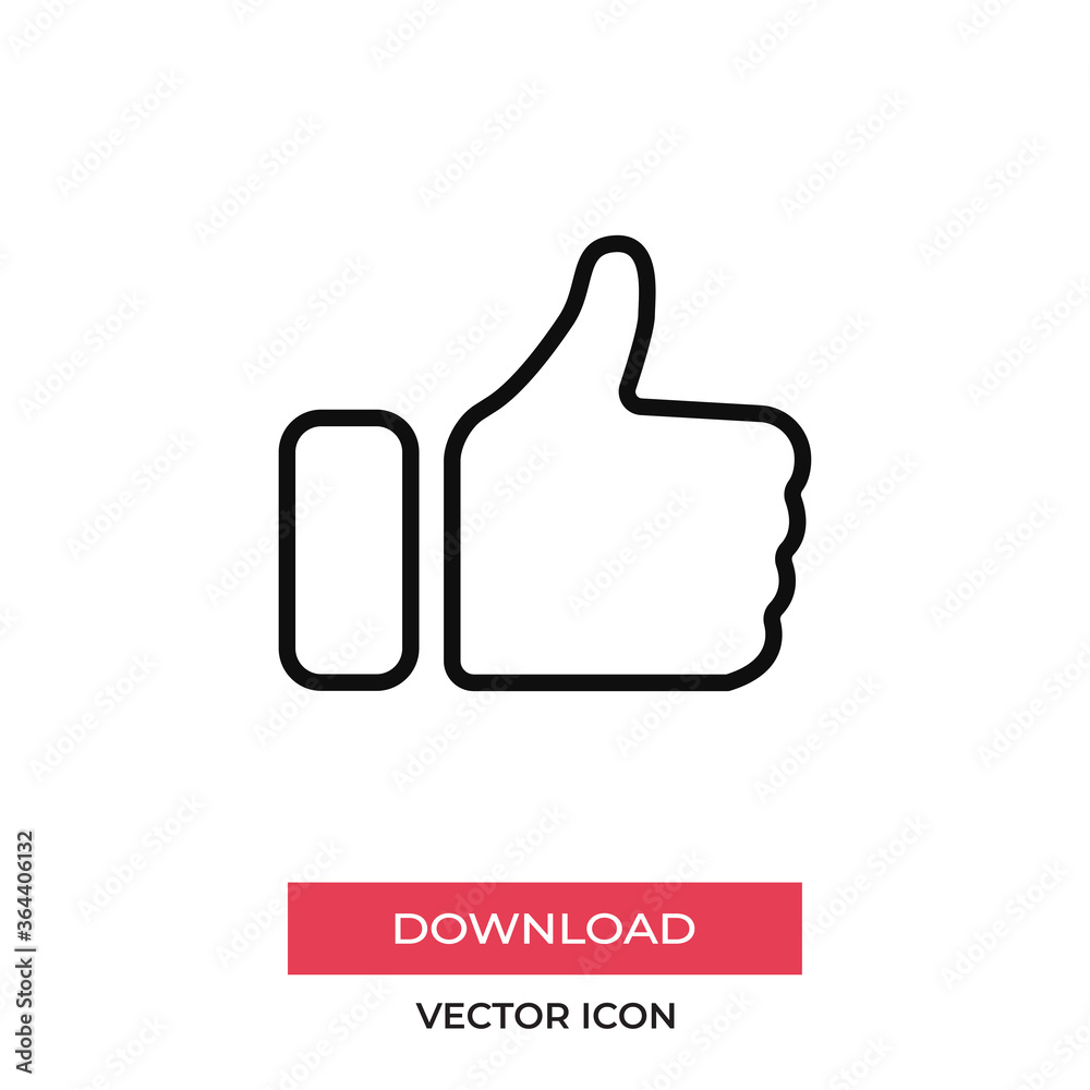 Thumbs up icon vector. Like sign Thumbs up icon vector. Like sign