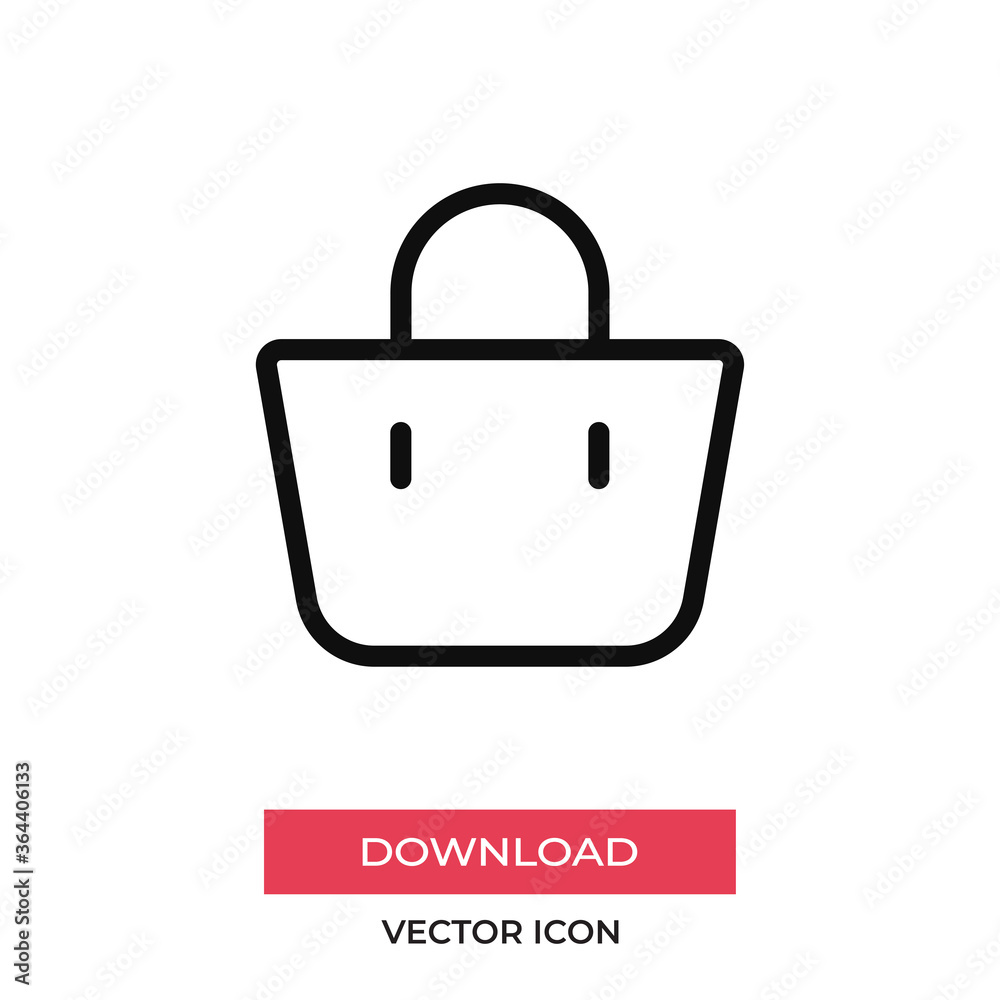Shopping bag icon vector. Package sign Shopping bag icon vector. Package sign