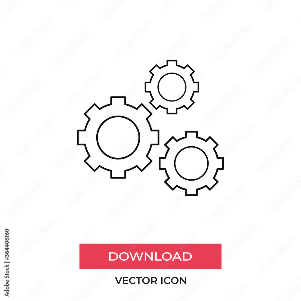 Gear icon vector. Cogwheel sign Gear icon vector. Cogwheel sign