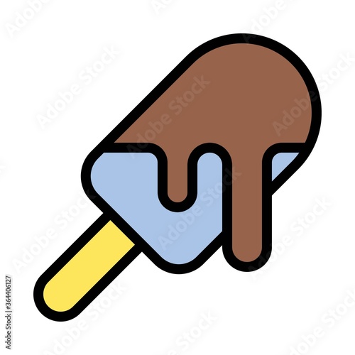 birthday or new born baby related kulfi or ice cream toping with chocolate vectors with editable stroke,