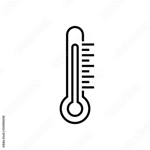 Thermometer vector linear icon.