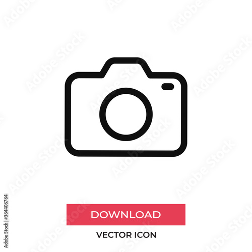 Photo camera icon vector. Photography sign