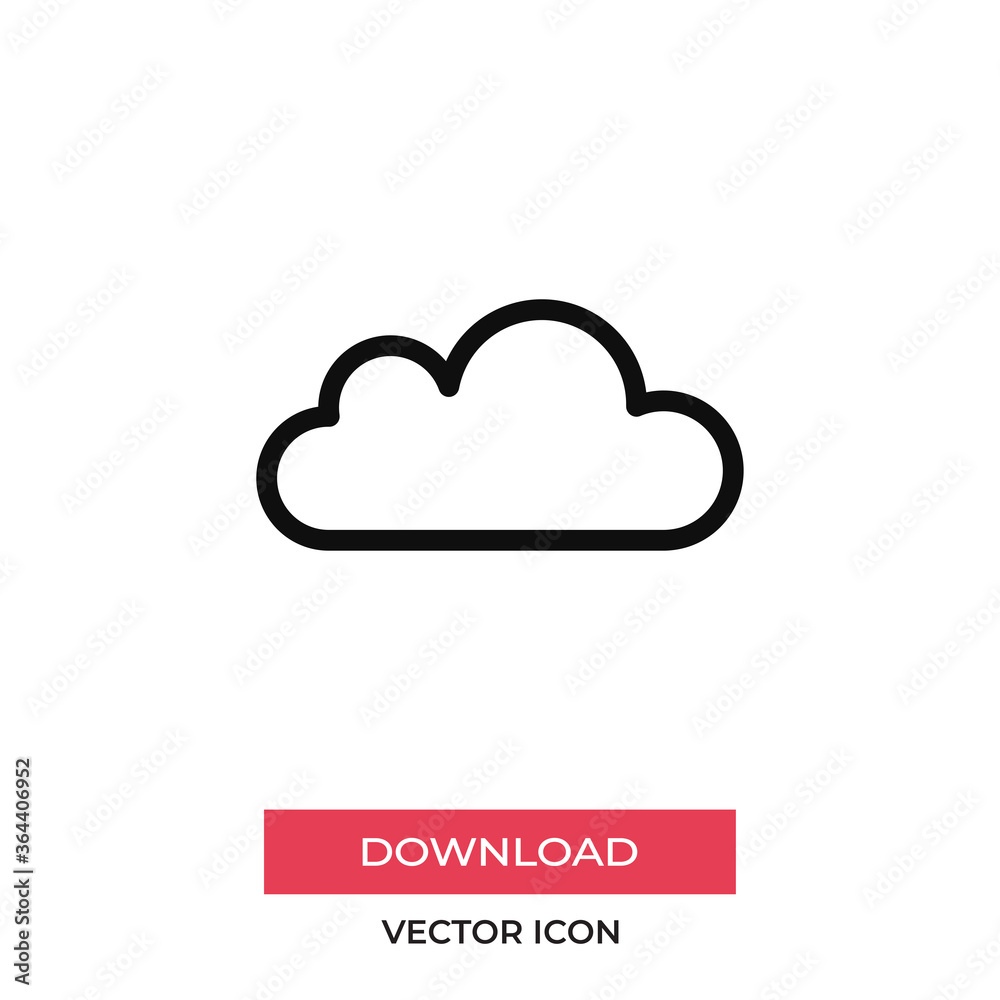 Cloud icon vector. Weather sign