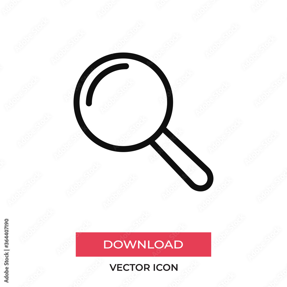 Search icon vector. Magnifying sign