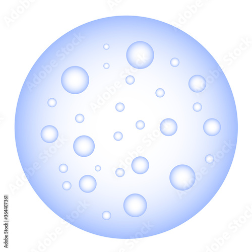 Vector illustration of an abstract background of blue bubbles