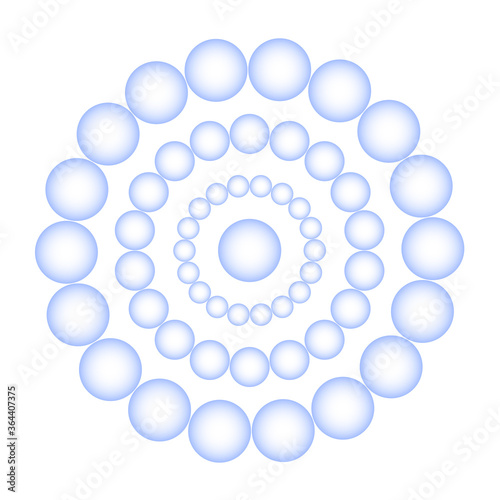 Vector illustration of an abstract background of blue bubbles
