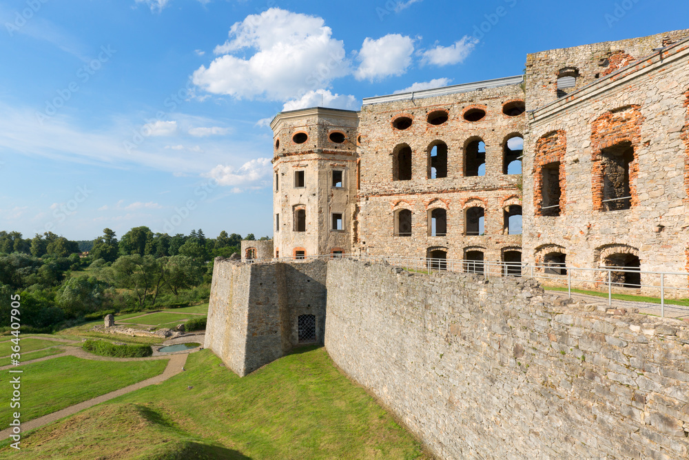 Ruins of 17th century castle  Krzyztopor, italian style palazzo in fortezza, Ujazd, Poland