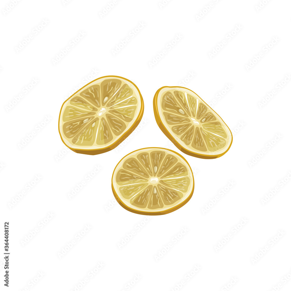 Lemon dried fruits, dry food snacks and fruit sweets, vector isolated icon. Dried lemon slices, culinary and sweet dessert fruity ingredient, natural organic food snacks