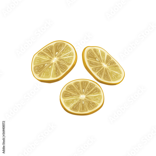 Lemon dried fruits, dry food snacks and fruit sweets, vector isolated icon. Dried lemon slices, culinary and sweet dessert fruity ingredient, natural organic food snacks