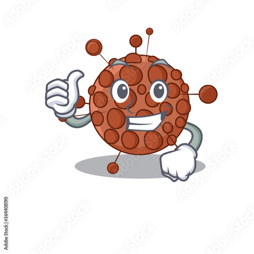 Neisseria cartoon picture design showing OK finger pose
