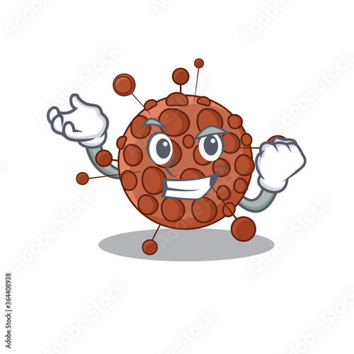 A caricature design concept of neisseria with happy face