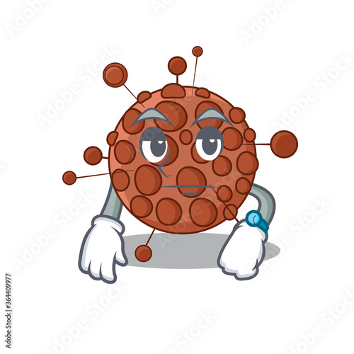 Mascot design style of neisseria with waiting gesture
