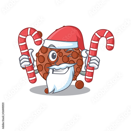 Neisseria dressed in Santa Cartoon character with Christmas candies