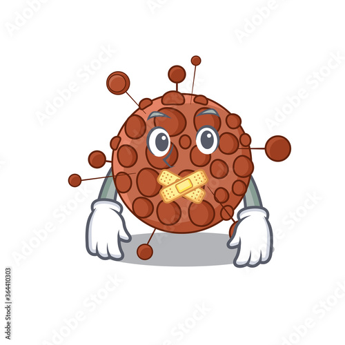 Neisseria cartoon character style having strange silent face