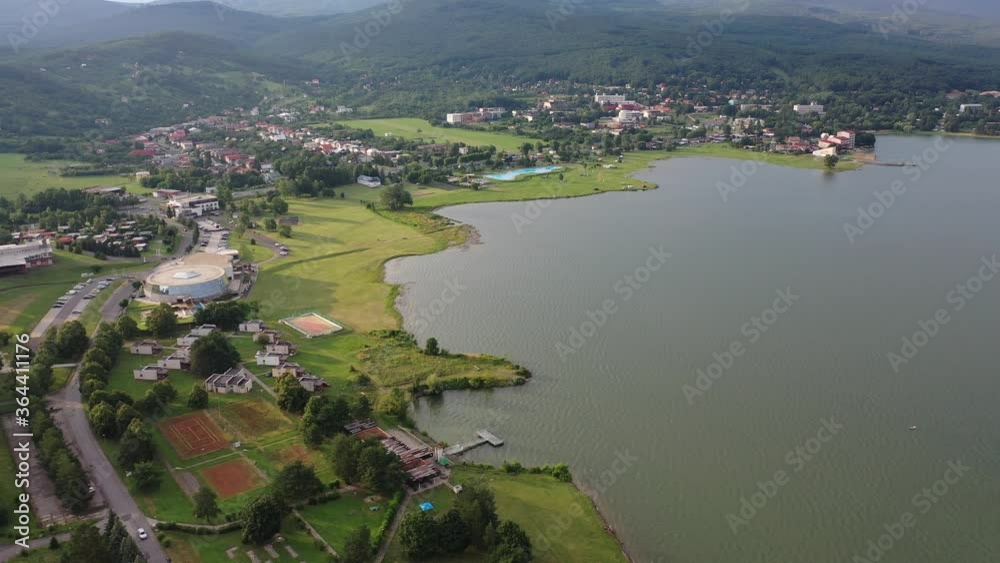 See in der Slowakei aus der Luft See in der Slowakei aus der Luft