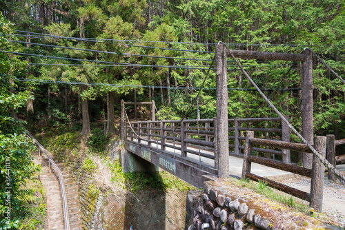 Between Fushiogami-oji and Kumano Hongu Taisha on Kumano Kodo (Nakahechi Route) in Tanabe, Wakayama, Japan. It is part of the UNESCO World Heritage Site. © beibaoke