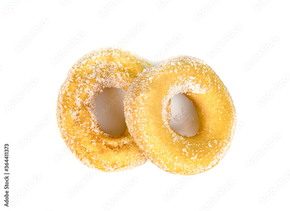 sugar ring donut isolated on white background sugar ring donut isolated on white background