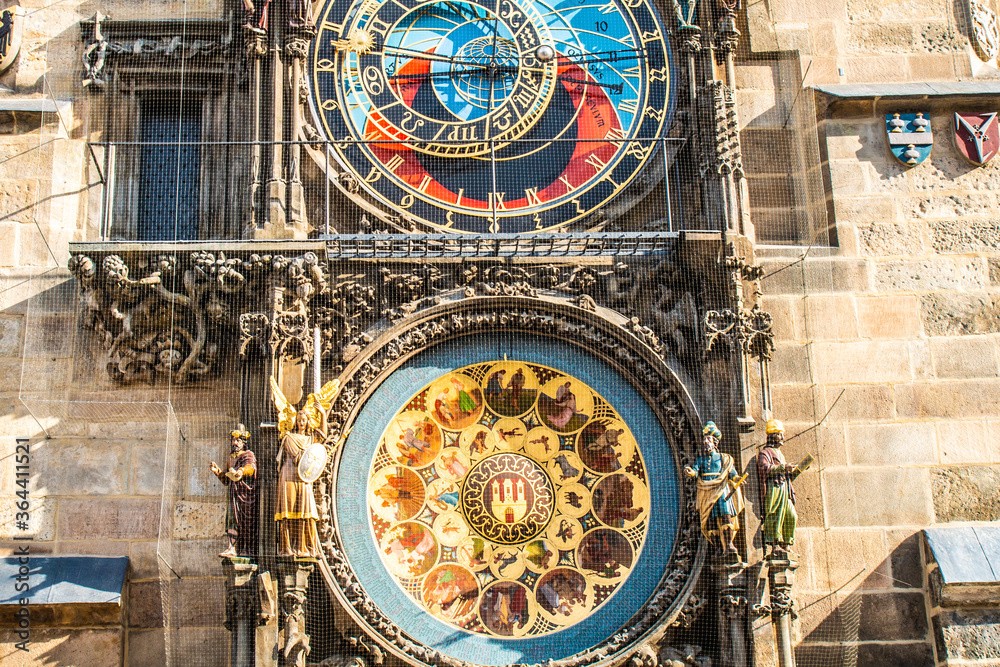 Obraz premium The&nbsp;Prague Astronomical Clock, or&nbsp;Prague Orloj, is a&nbsp;medieval&nbsp;astronomical clock&nbsp;located in&nbsp;Prague, the capital of the&nbsp;Czech Republic. The clock was first installed in 1410, making it the third-oldest