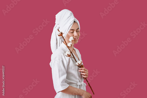 Beautiful young woman with ...
