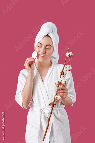 Beautiful young woman with ...